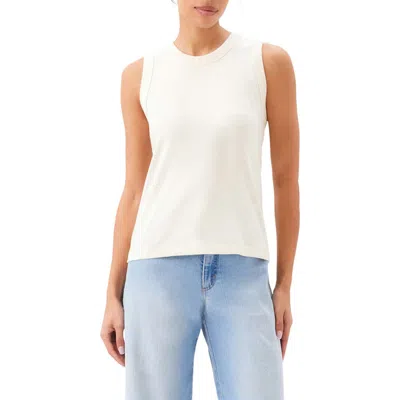 Karen Kane Crewneck Rib Tank In White