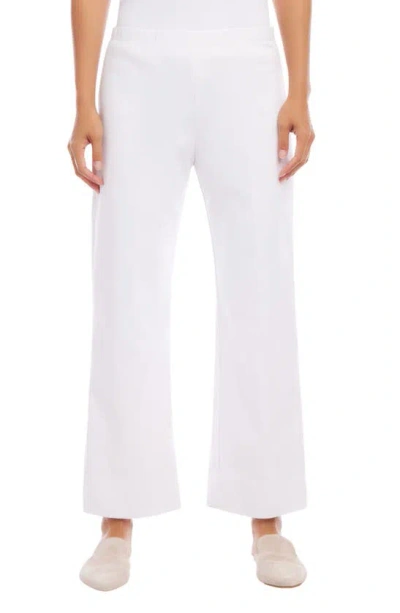 Karen Kane Cropped Wide Leg Pants In Off White