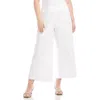 Karen Kane Pintuck Crop Wide Leg Pants In White