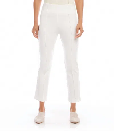 Karen Kane Cropped Pintuck Pants In Off White