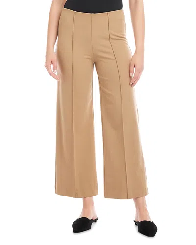 KAREN KANE CROPPED PINTUCK WIDE-LEG PANTS