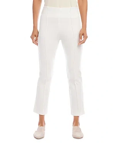 Karen Kane Cropped Seam Front Pants In Off White