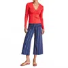 Karen Kane Cropped Wide Leg Pant In Stripe