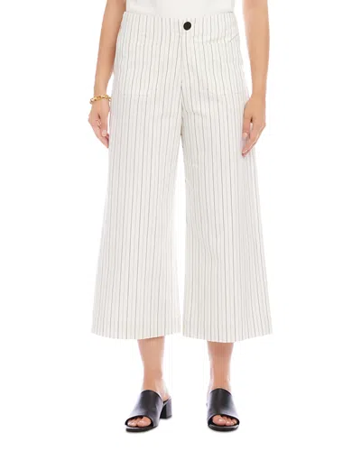 Karen Kane Cropped Wide-leg Pants In White