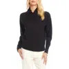 Karen Kane Crossover Collar Sweater In Black