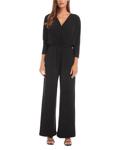 KAREN KANE CROSSOVER NECK JUMPSUIT