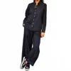 Karen Kane Cutout Embroidery Wide Leg Pants In Black In Black