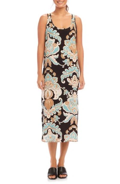 Karen Kane Damask Floral Print Tank Dress