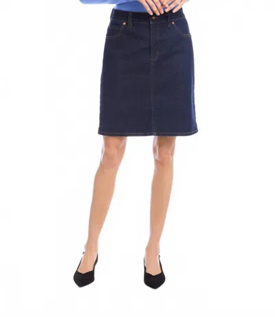 Karen Kane Della Denim Short Skirt In Indigo In Multi