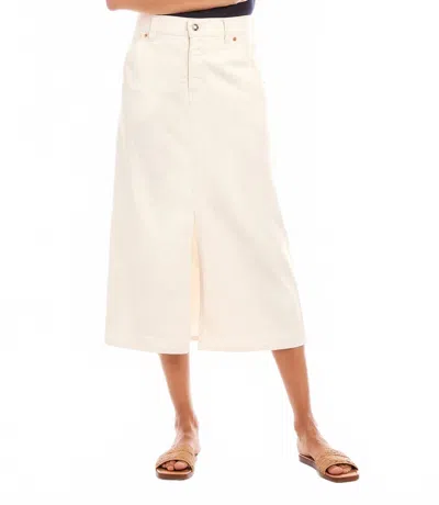 Karen Kane Denim Midi Skirt In Natural