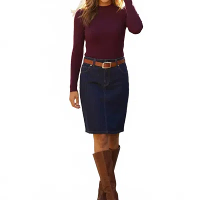 Karen Kane Denim Mini Short Skirt In Indigo In Multi