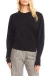 Karen Kane Dolman Sleeve Crewneck Sweater In Black