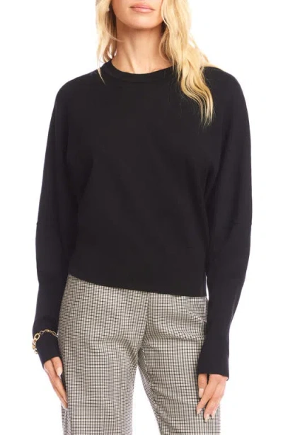 Karen Kane Dolman Sleeve Crewneck Sweater In Black