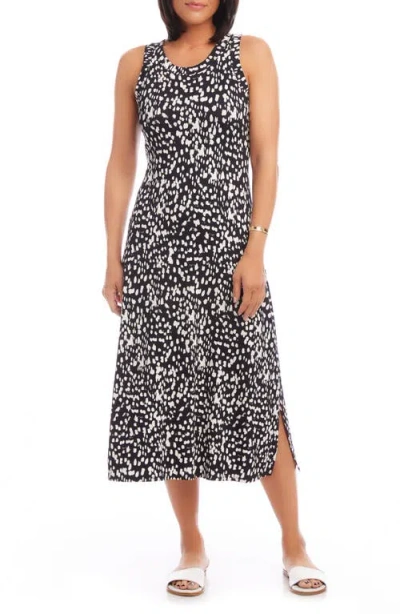 Karen Kane Dot Print Sleeveless Jersey Midi Dress