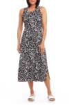Karen Kane Dot Print Sleeveless Jersey Midi Dress In Print