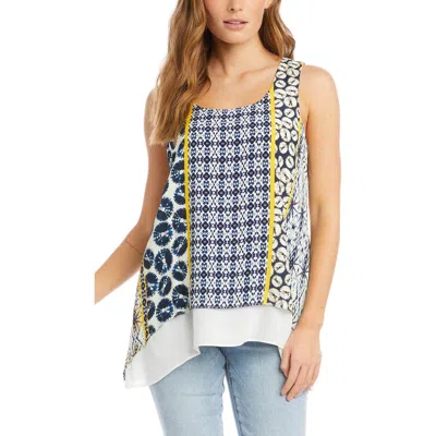Karen Kane Double Layer Tank In Print