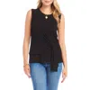 Karen Kane Drape Side Tank In Black