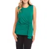 Karen Kane Drape Side Tank In Green