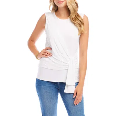 Karen Kane Drape Side Tank In Off White