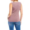 Karen Kane Drape Side Tank In Plum