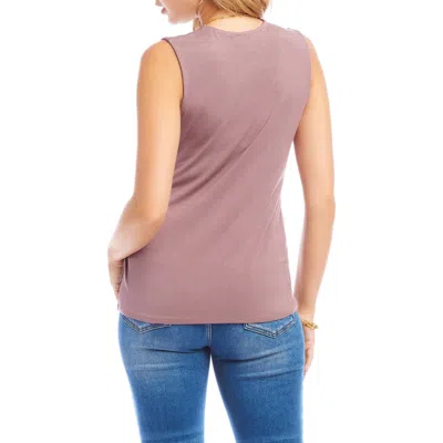 Karen Kane Drape Side Tank In Plum