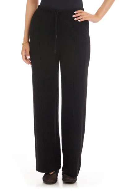 Karen Kane Drawstring Pintuck Sweatpants In Black
