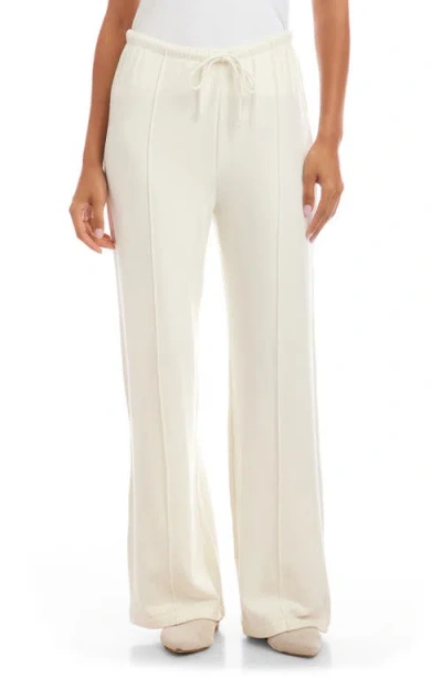Karen Kane Drawstring Pintuck Sweatpants In White