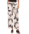 Karen Kane Drawstring Print Cropped Pants In White