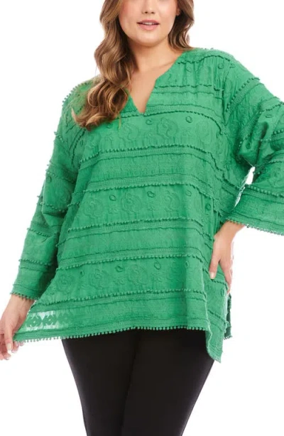 Karen Kane Plus Size Embroidered Tunic In Metallic