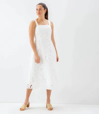 Karen Kane Embroidered Cut-out Sundress In Off White