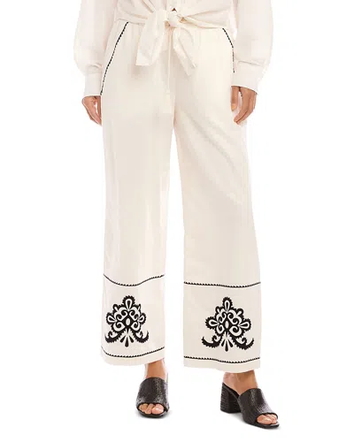 KAREN KANE EMBROIDERED DRAWSTRING PANTS