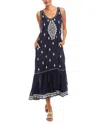 Karen Kane Embroidered Sleeveless Midi Dress