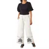 Karen Kane Embroidered Pants In Cream In White