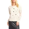 Karen Kane Embroidered Star Sweater In Neutral