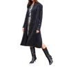 Karen Kane Faux Leather Patch Duster In Black In Black