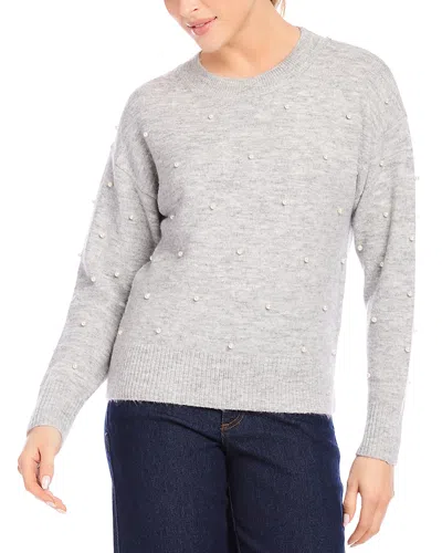 KAREN KANE FAUX PEARL CREWNECK SWEATER