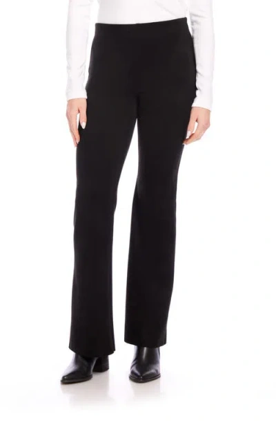 Karen Kane Faux Suede Bootcut Pants In Black