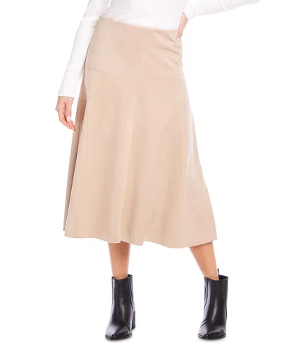 KAREN KANE FAUX SUEDE MIDI SKIRT