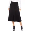 Karen Kane Faux Suede Midi Skirt In Black