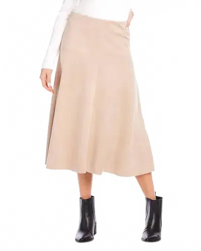 Karen Kane Faux Suede Skirt In Almond In Pink