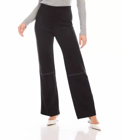 KAREN KANE FAUX SUEDE STITCH PANTS IN BLACK