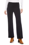 Karen Kane Patch Pocket Wide Leg Linen Pants In Black