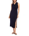 KAREN KANE FAUX WRAP MIDI DRESS