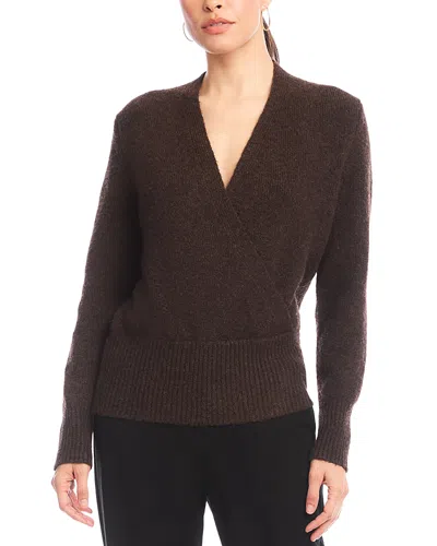 KAREN KANE FAUX WRAP SWEATER