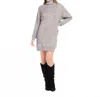 Karen Kane Long Sleeve Turtleneck Sweater Dress In Gray
