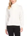 Karen Kane Faux Wrap Turtleneck Top In Ivory In Ivory