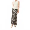 Karen Kane Flare Floral Midi Skirt In Black In Black