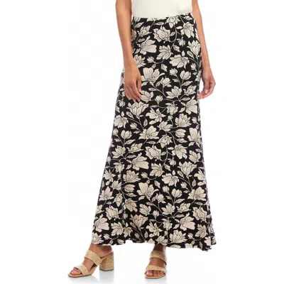 Karen Kane Flared Maxi Skirt In Black
