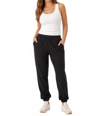 Karen Kane Flexible Elastic Waistband Sweatpants In Black