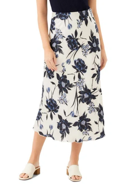 Karen Kane Abstract Print Satin Bias Cut Midi Skirt In Animal Print
